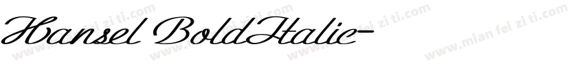 Hansel BoldItalic字体转换